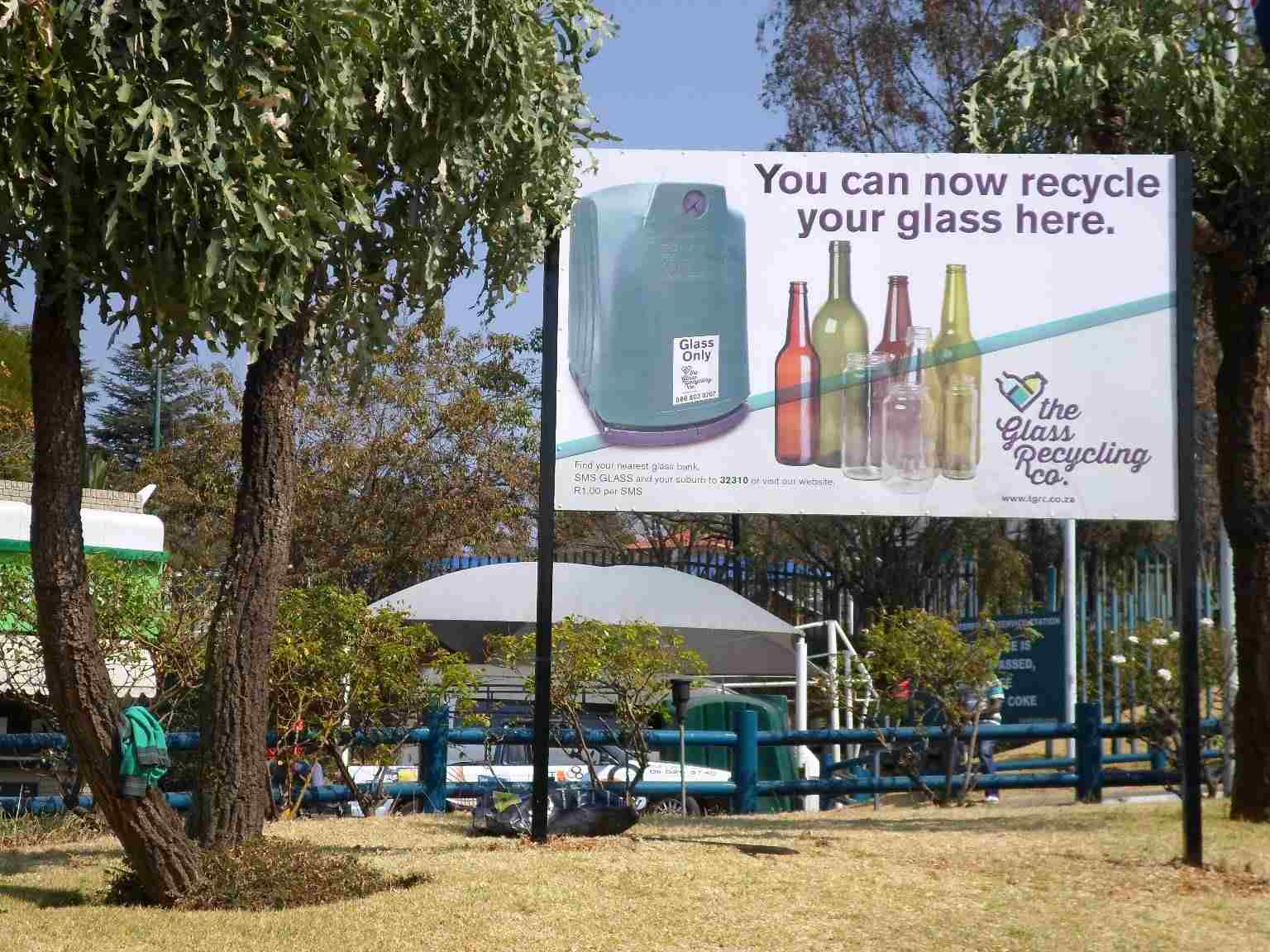 The Glass recycling Signage